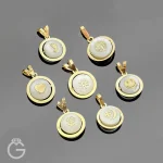 آویز طلای صدف طرح دار