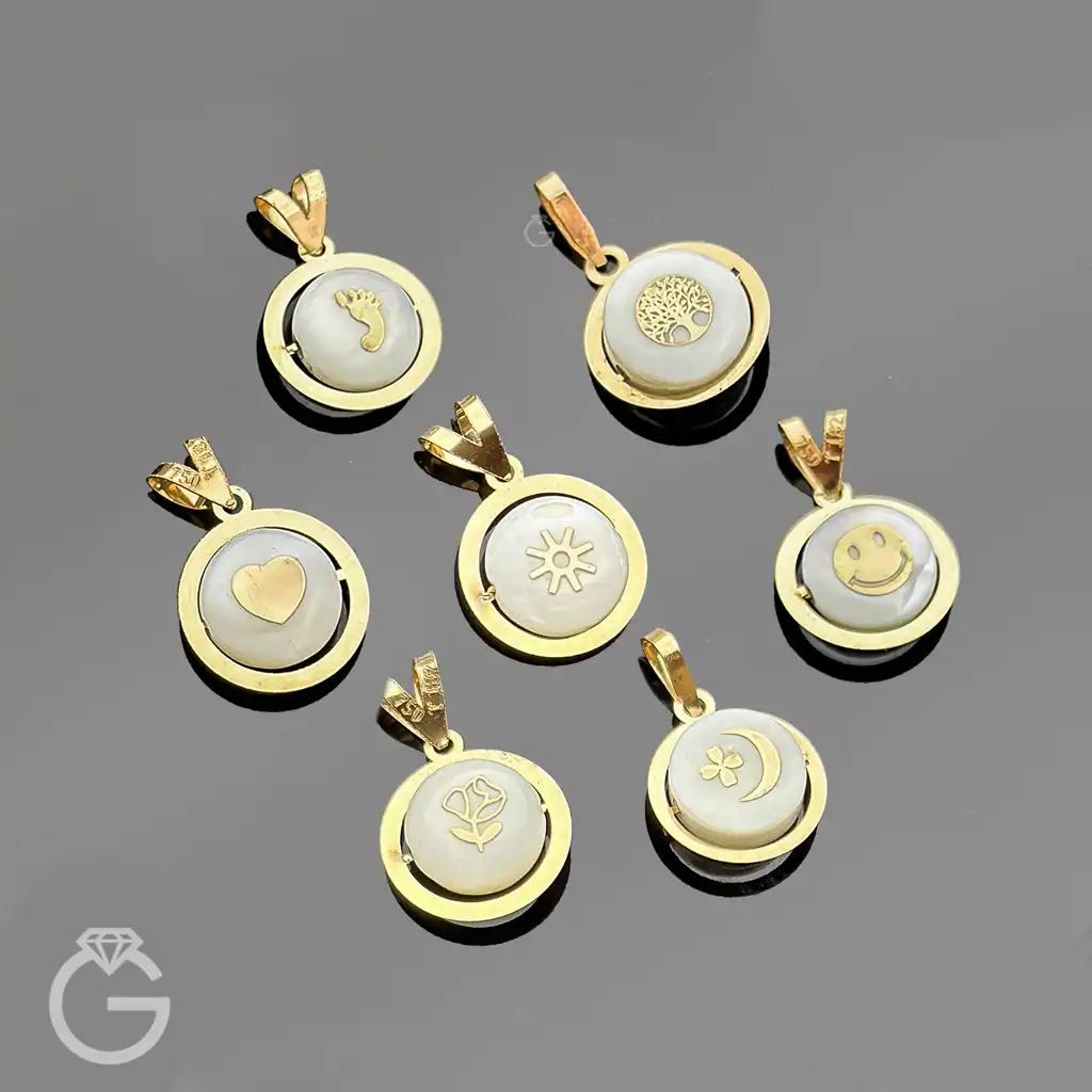 آویز طلای صدف طرح دار (31) آویز طلای صدف طرح دار