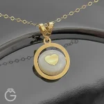 آویز طلای صدف طرح دار (6)
