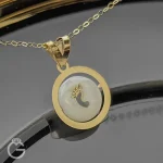 آویز طلای صدف طرح دار (6)