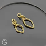 آویز طلای لوزی زنجیری کد 34141