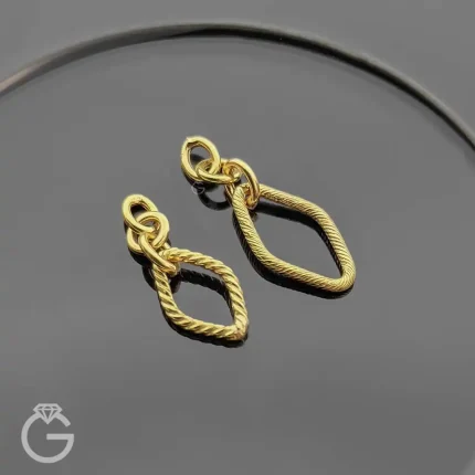 آویز طلای لوزی زنجیری کد 34141