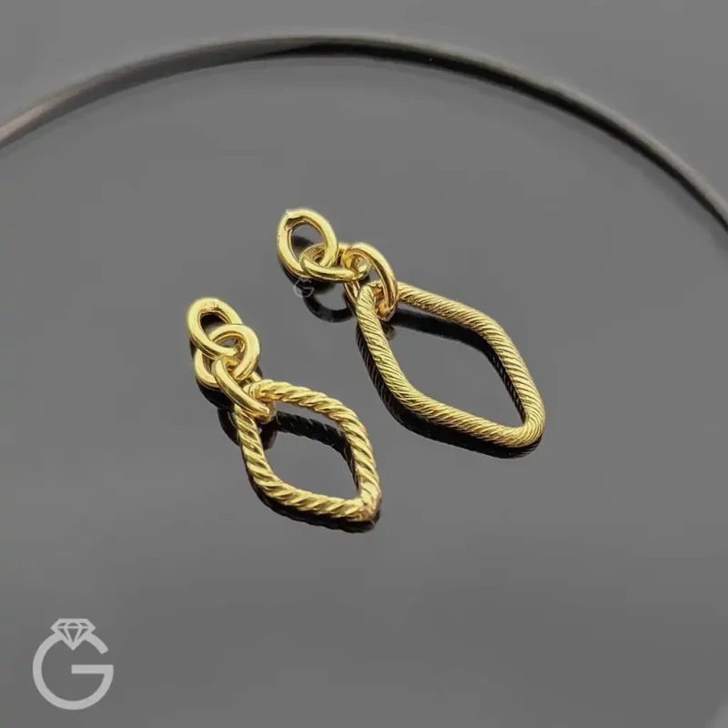 آویز طلای لوزی زنجیری کد 34141