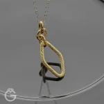آویز طلای لوزی زنجیری کد 34141