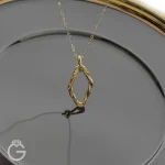 آویز طلای لوزی کد 33924