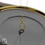 آویز طلای گرد زنجیری کد 33925