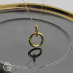 آویز طلای گرد ساده کد 33927