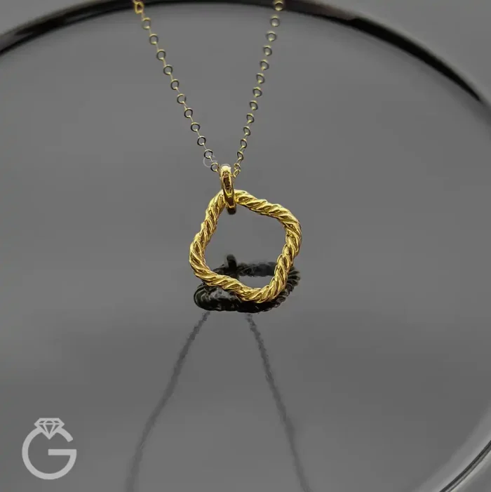 آویز طلای گل کد 33829