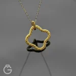 آویز طلای گل کد 33829