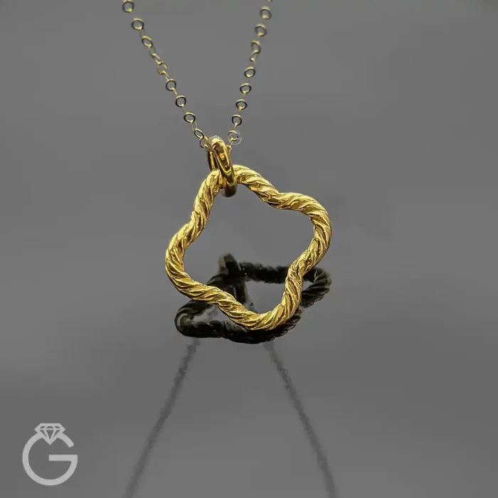 آویز طلای گل کد 33829