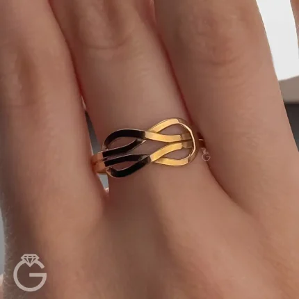 انگشتر طلای امگا تخت کد 34126