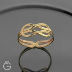 انگشتر طلای امگا تخت کد 34126