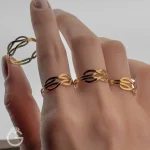 انگشتر طلای امگا تخت کد 34126