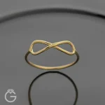 انگشتر طلای بینهایت مفتولی کد 34107