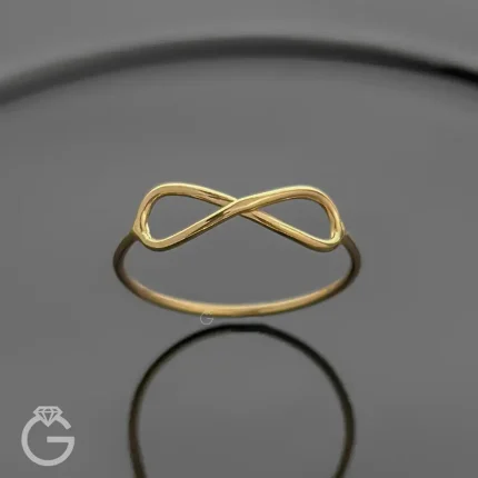 انگشتر طلای بینهایت مفتولی کد 34107
