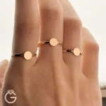 انگشتر طلای مینیمال دایره کد 33962