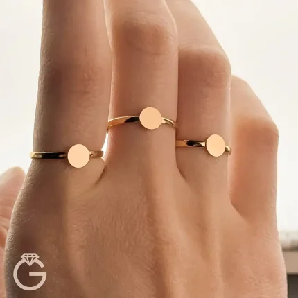 انگشتر طلای مینیمال دایره کد 33962