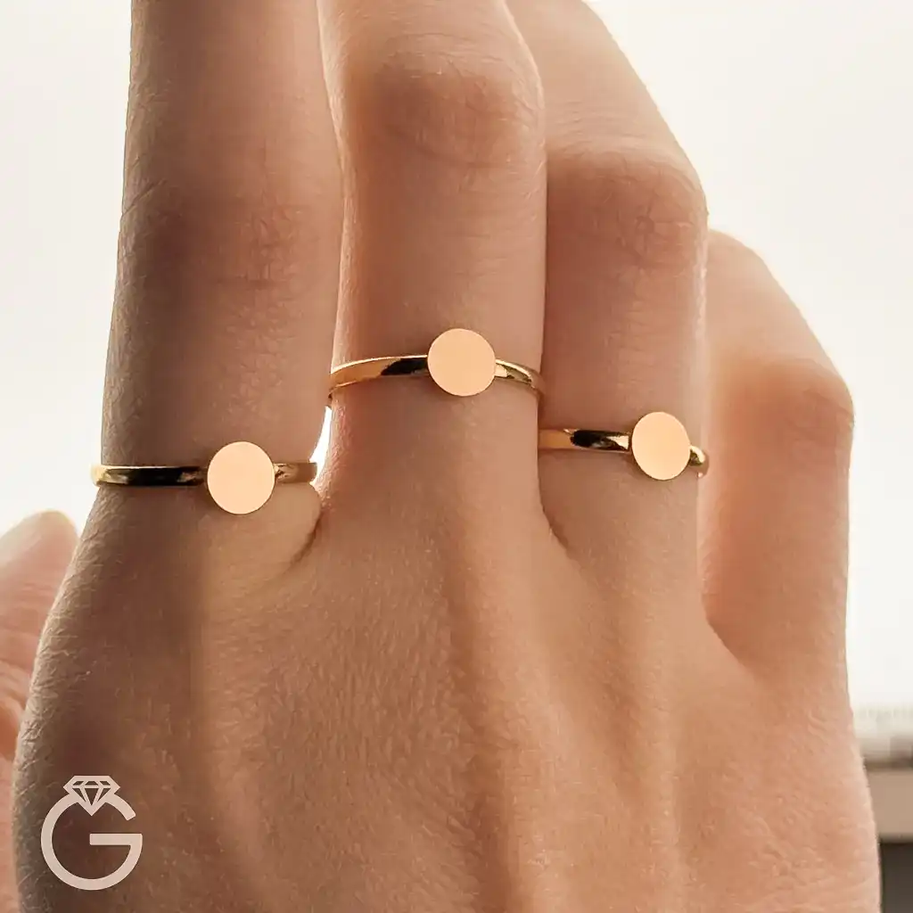 انگشتر طلای مینیمال دایره کد 33962 (10) انگشتر طلای مینیمال دایره کد 33962