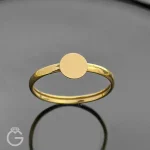 انگشتر طلای مینیمال دایره کد 33962