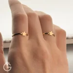 انگشتر طلای مینیمال ستاره کد 33945