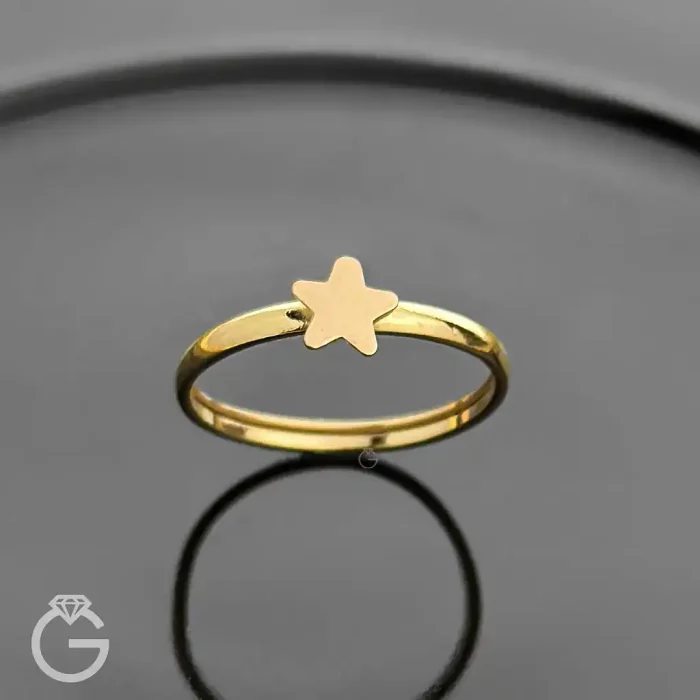 انگشتر طلای مینیمال ستاره کد 33945
