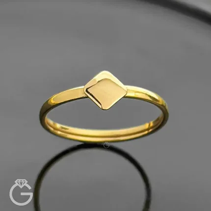 انگشتر طلای مینیمال لوزی کد 33956