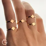 انگشتر طلای مینیمال گل کد 33965