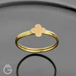 انگشتر طلای مینیمال گل کد 33965