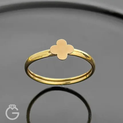 انگشتر طلای مینیمال گل کد 33965