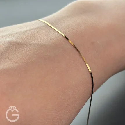 دستبند طلای هرینگبون قطر 1