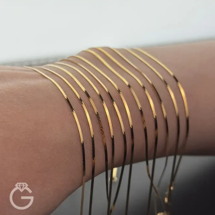 دستبند طلای هرینگبون قطر 1