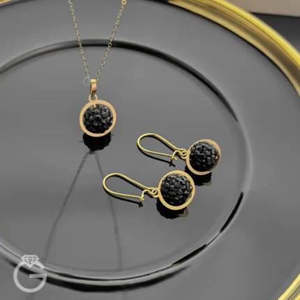 نیمست طلای سواروسکی مشکی