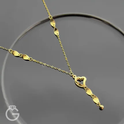 گردنبند طلای قلب لیزری متصل