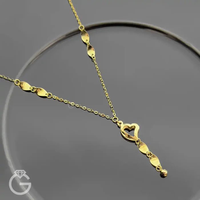 گردنبند طلای قلب لیزری متصل