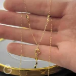 گردنبند طلای قلب لیزری متصل