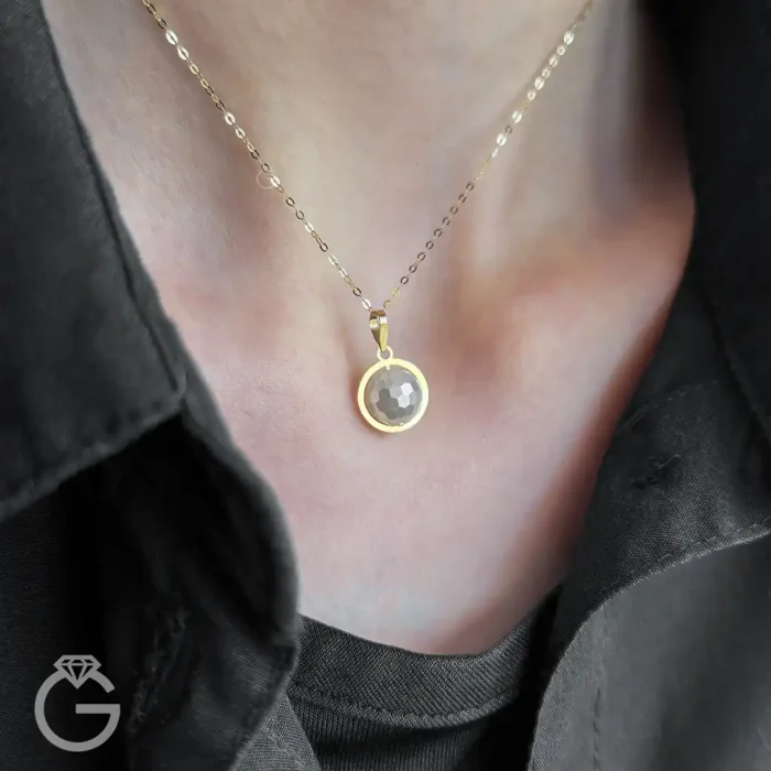 آویز طلا دیسکو صدفی