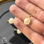 آویز طلا دیسکو صدفی