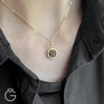 آویز طلا سواروسکی طوسی