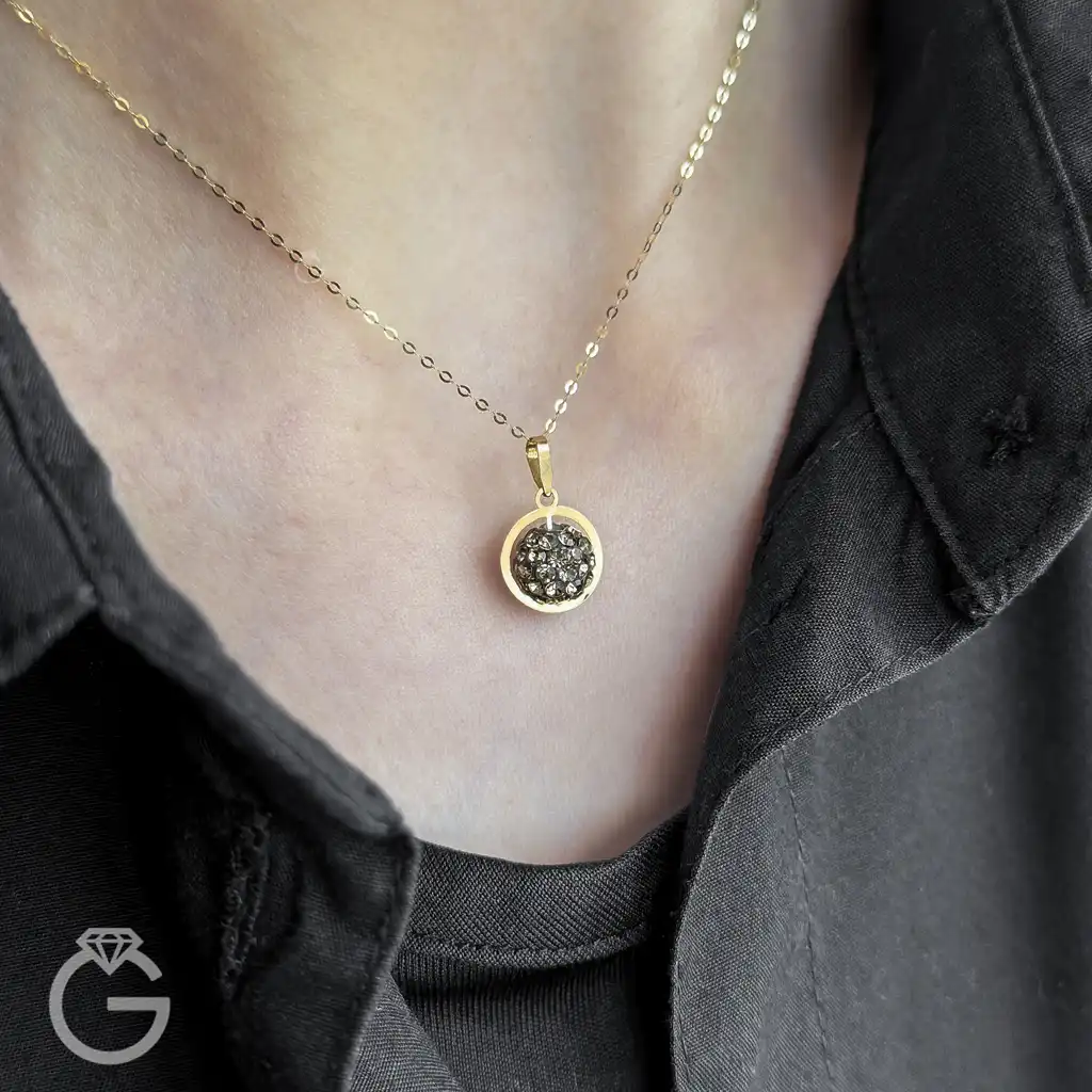 آویز طلا سواروسکی طوسی (1) آویز طلا سواروسکی طوسی