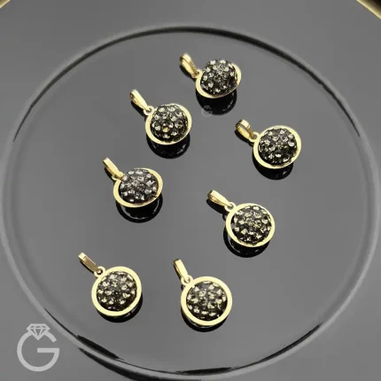 آویز طلا سواروسکی طوسی