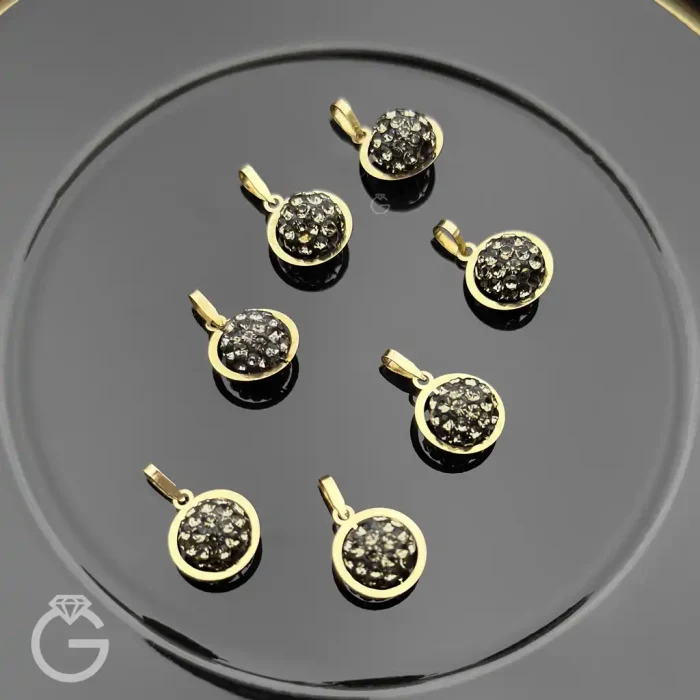 آویز طلا سواروسکی طوسی (2) آویز طلا سواروسکی طوسی