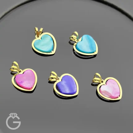 آویز طلا قلب اپال