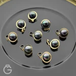 آویز طلا مروارید سیاه