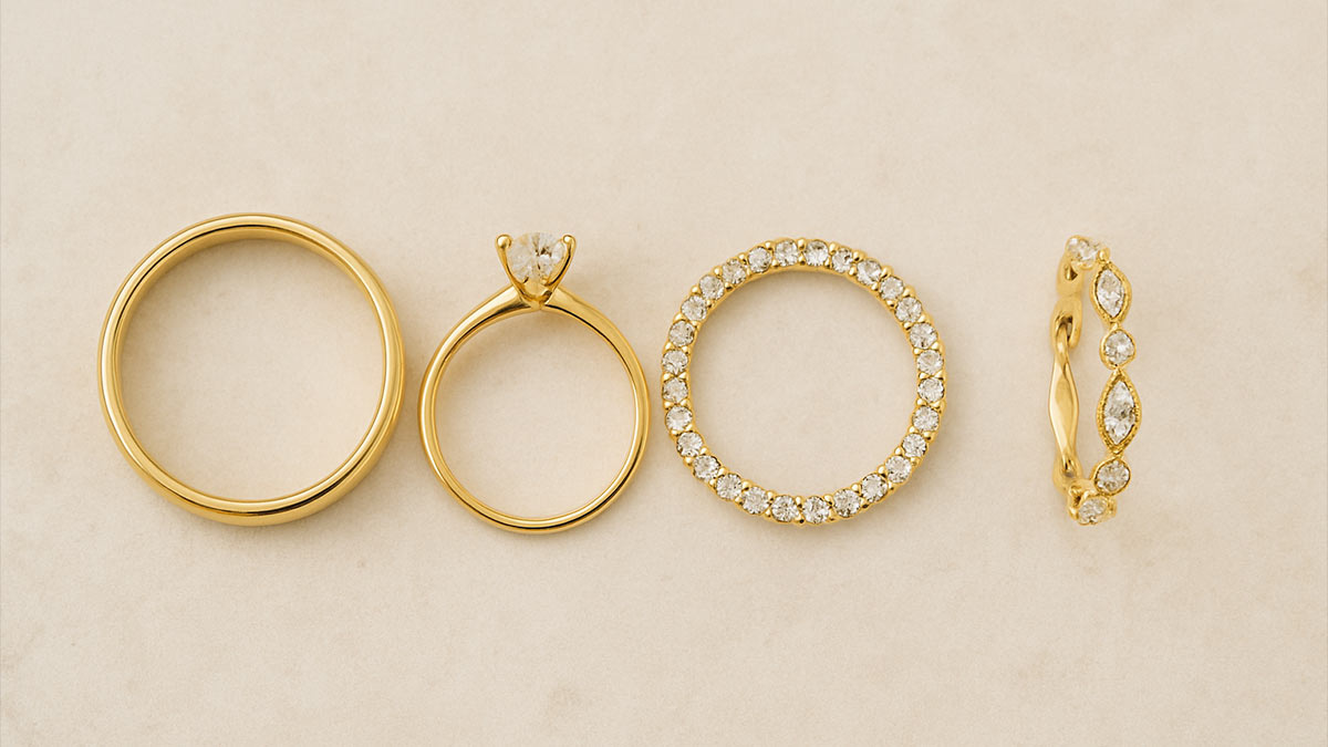 انواع مدل‌های انگشتر طلا عروسی