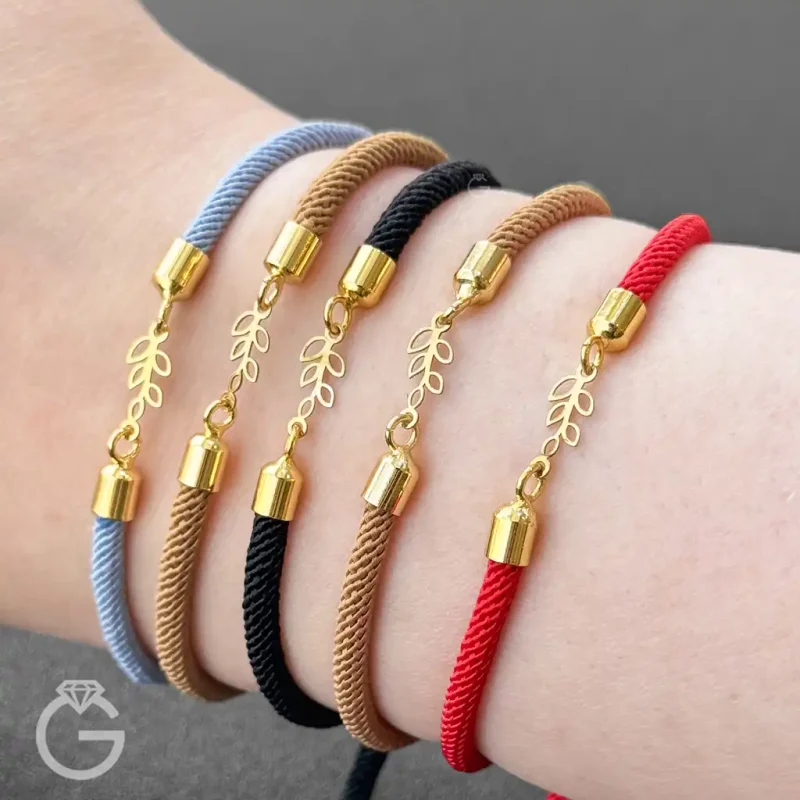 دستبند طلا مارشال برگ زیتون