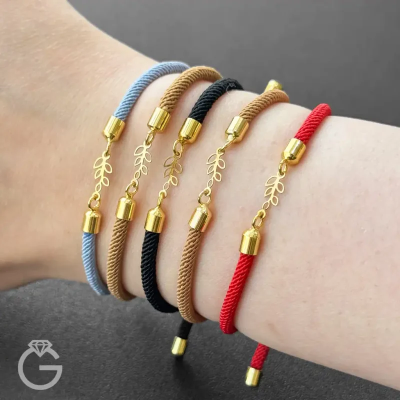 دستبند طلا مارشال برگ زیتون