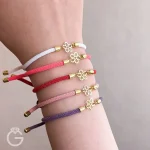 دستبند طلا مارشال گل 5 پر