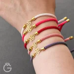 دستبند طلا مارشال گل 5 پر