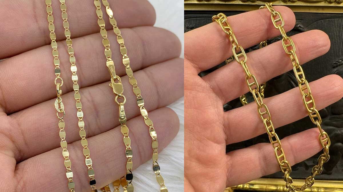 مقایسه ویژگی‌های زنجیر پولکی و زنجیر کارتیه