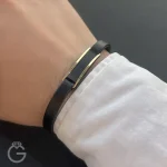 دستبند طلا چرم اسپرت 35993